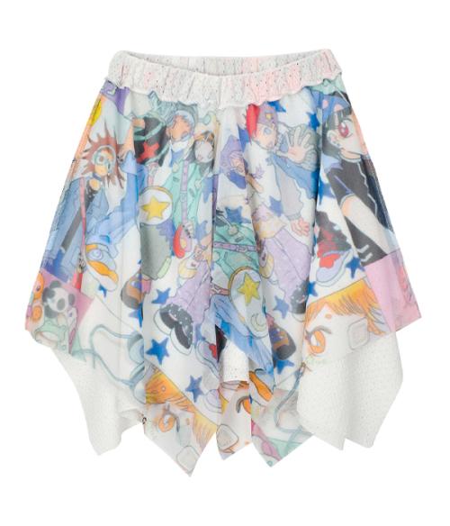 YB x Oliwa Knit-Mesh Skirt (Reversible)