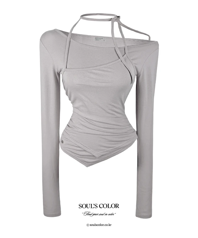 [MADE] Lainey off-shoulder halter top (2color)