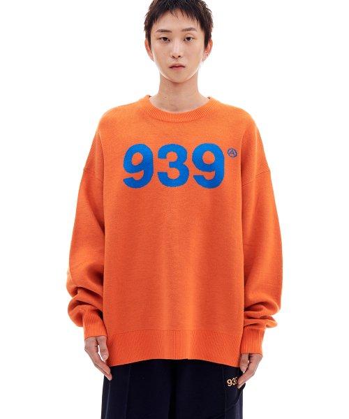 939 LOGO KNIT (ORANGE)