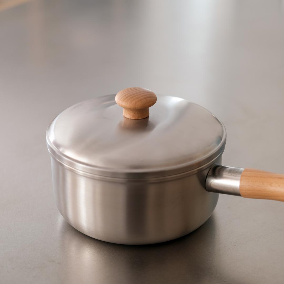 [와헤이] 치토세 스텐 편수냄비 18cm (뚜껑O)