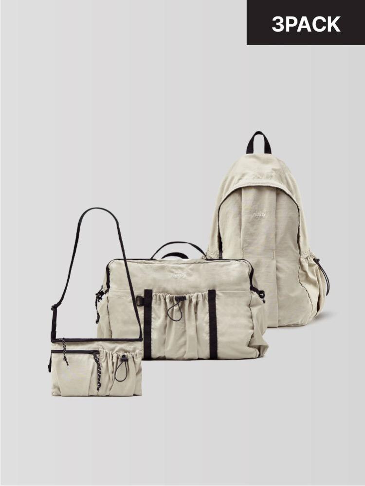 [3PACK] 폴더블 보스턴백 + 사코슈백 + 백팩 SET