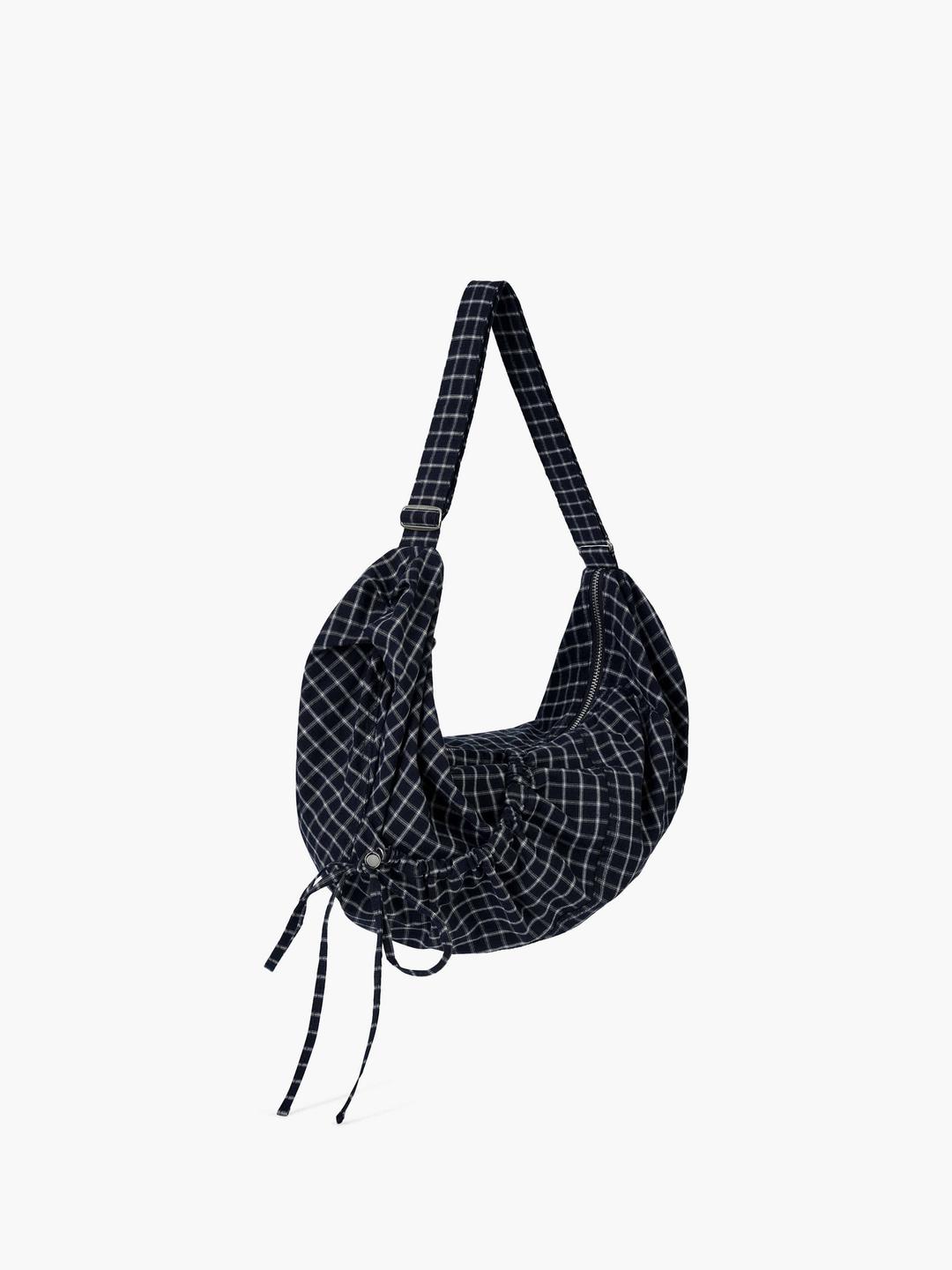 LASSIE BAG - CHECK NAVY