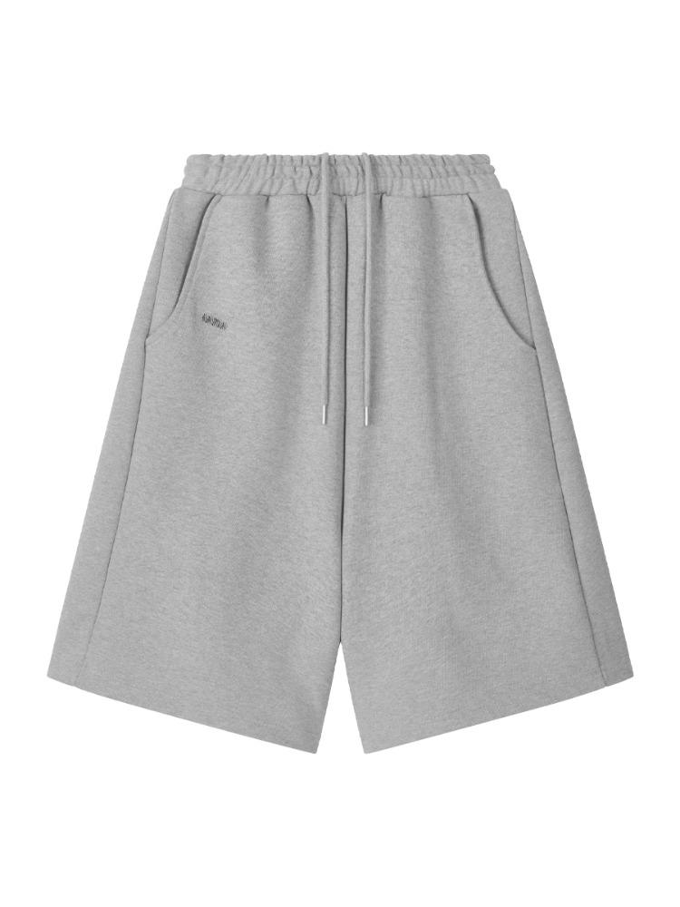 2nd) [mnem] pintuck logo bermuda shorts (gray)