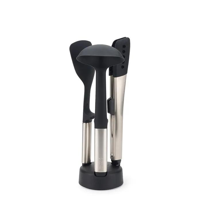 [조셉조셉] 퓨전 실리콘 스틸 조리도구 3종 세트(받침대포함)