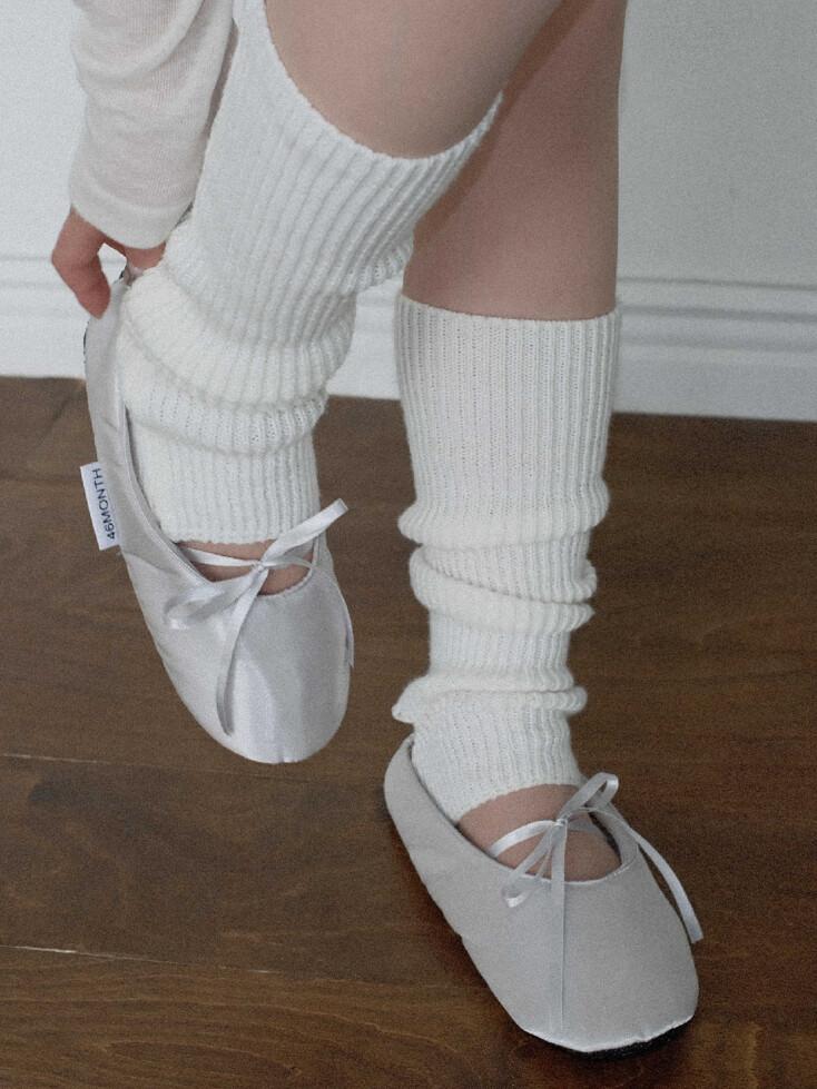 Ribbon Room Shoes_satin silver