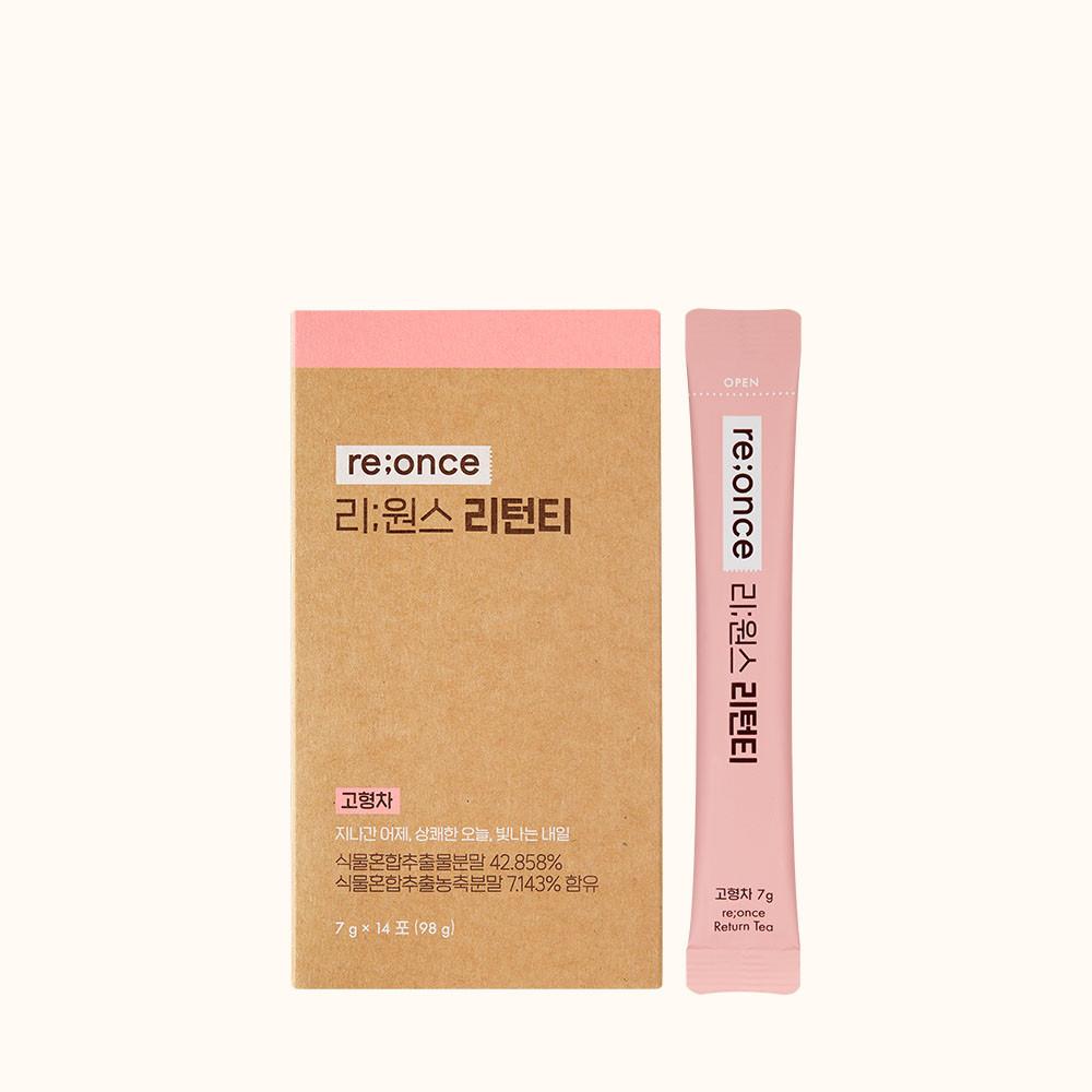 리원스 리턴티 14포 고구마 옥수수수염 카페인없는 25가지 자연 유래 식물 혼합 차