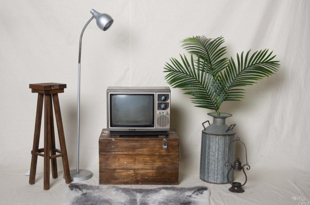 [중고] vintagetv 4 삼성옛날텔레비전 티비 빈티지소품 바닐라색티비 인테리어소품