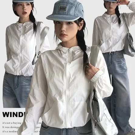 한여름에도! 보잉 윈드브레이커 스트링 바람막이 후드집업 - 4color