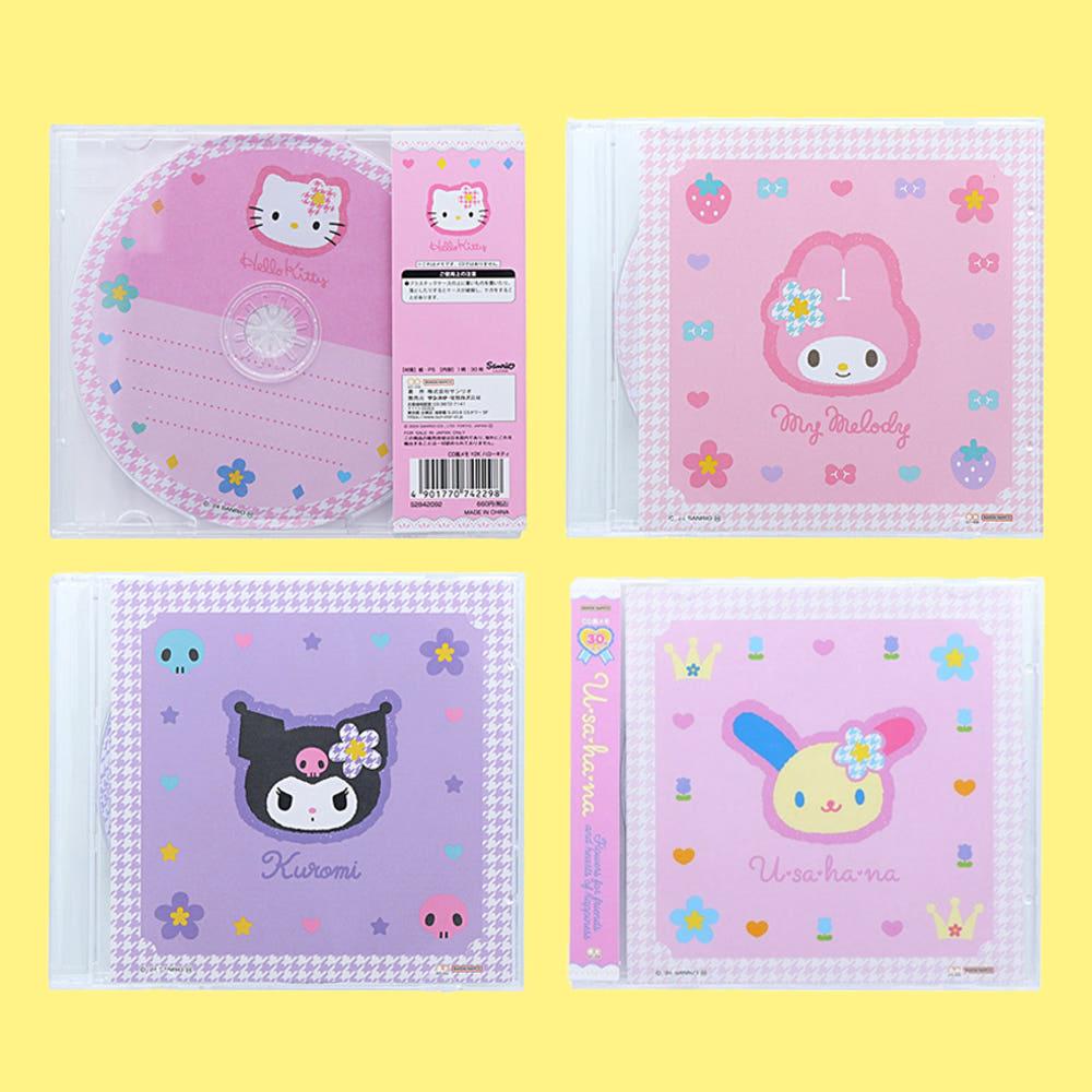 산리오 헬로키티 마이멜로디 쿠로미 우사하나 Y2K CD풍 메모지