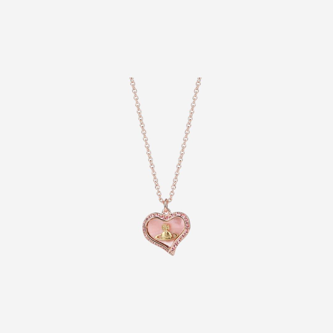 Vivienne Westwood Petra Necklace Pink Gold