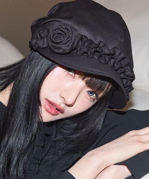 플레르 러플 헌팅캡 블랙