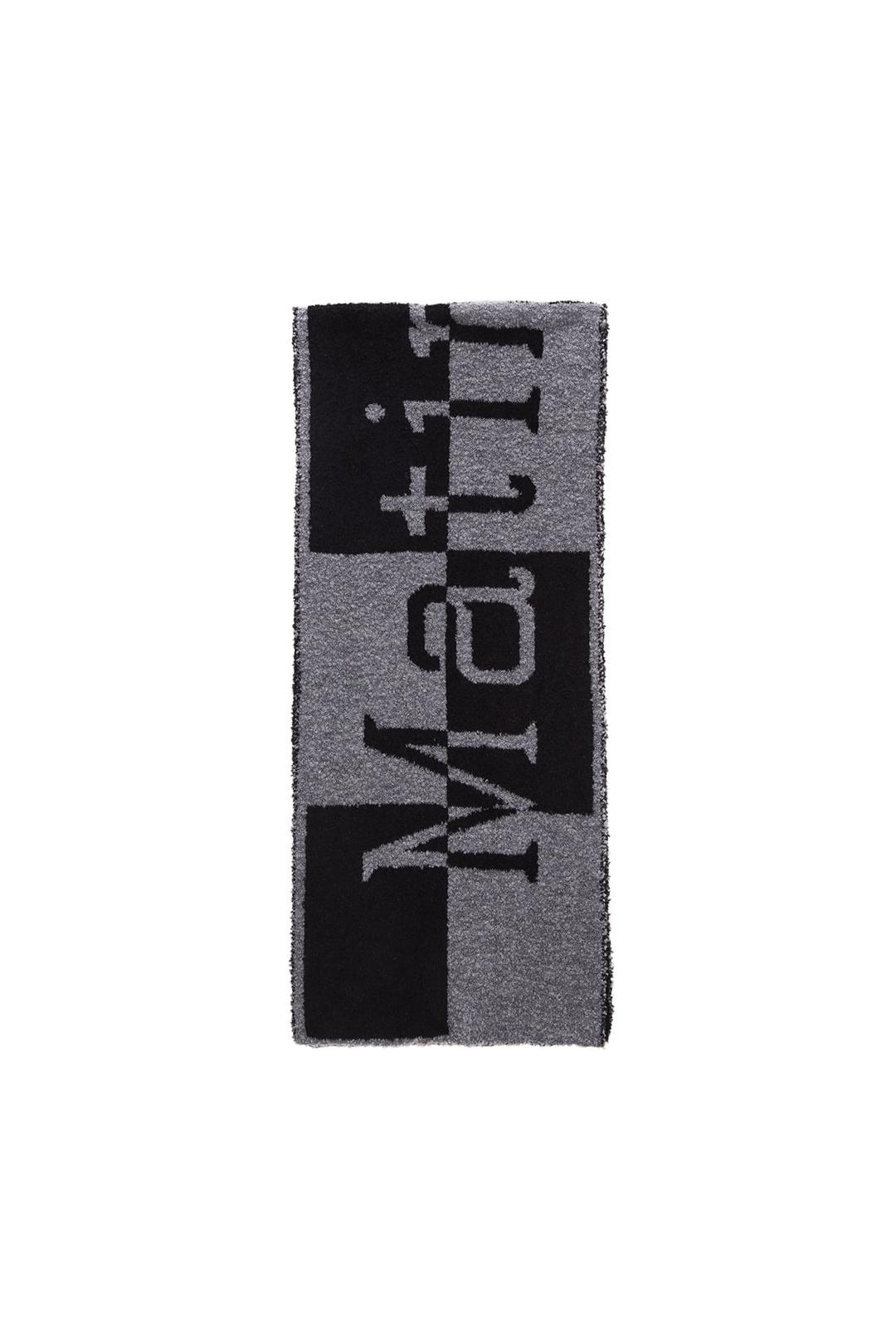LOGO CHECKBOARD MUFFLER IN GREY