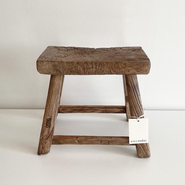 ANTIQUE WOODEN MINI STOOL 01