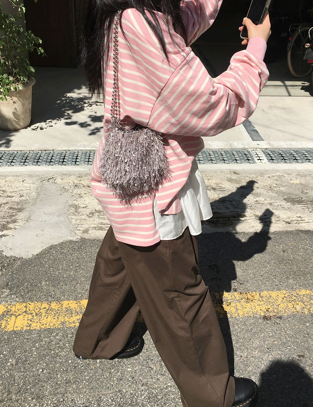 오버핏 스트라이프 카라티 (3color)