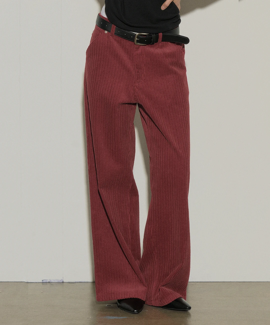 [by THE ORE] 그레인 코듀로이 와이드 팬츠