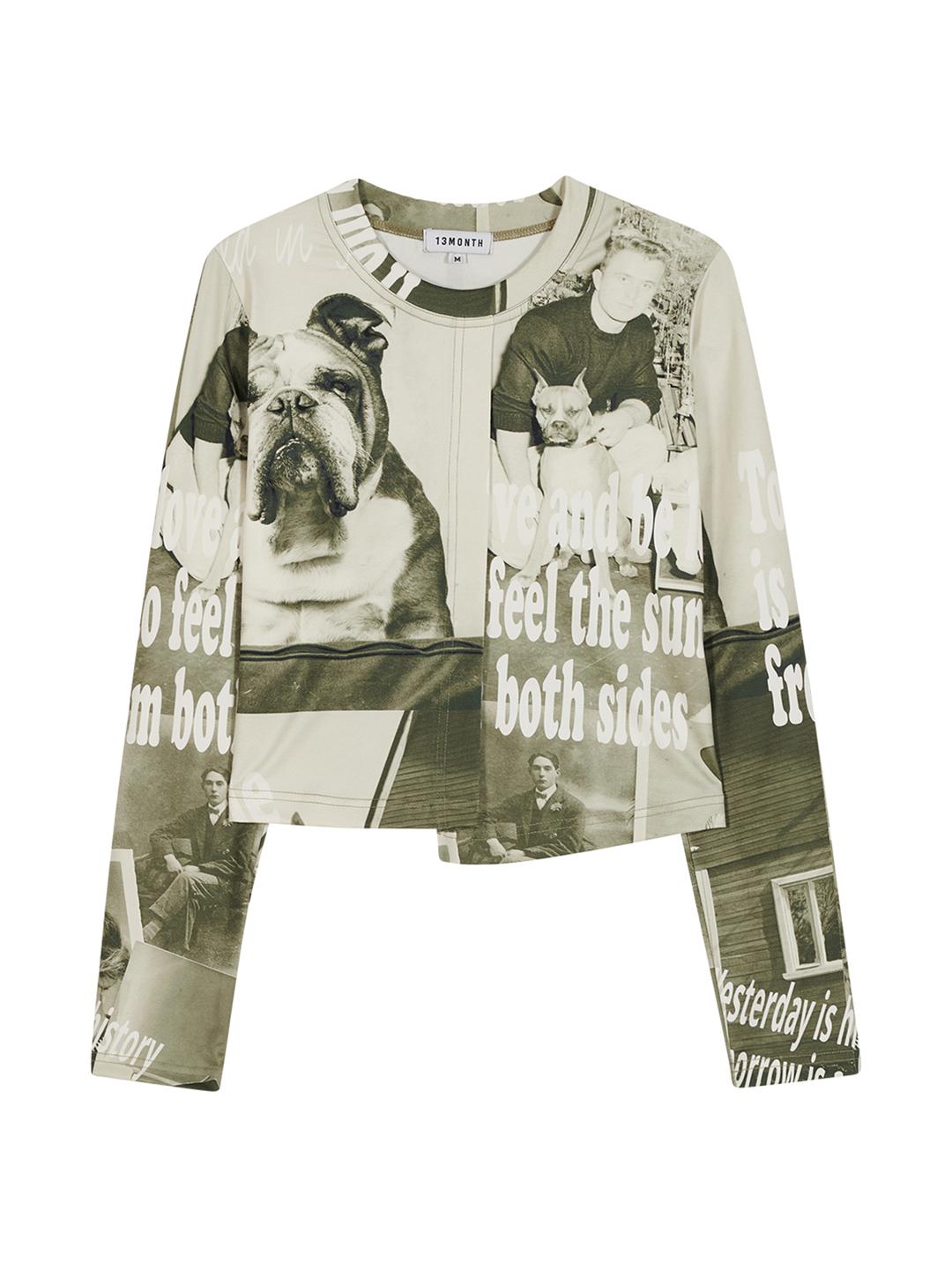 CROPPED UNBALANCE HEM T-SHIRT (GREEN)