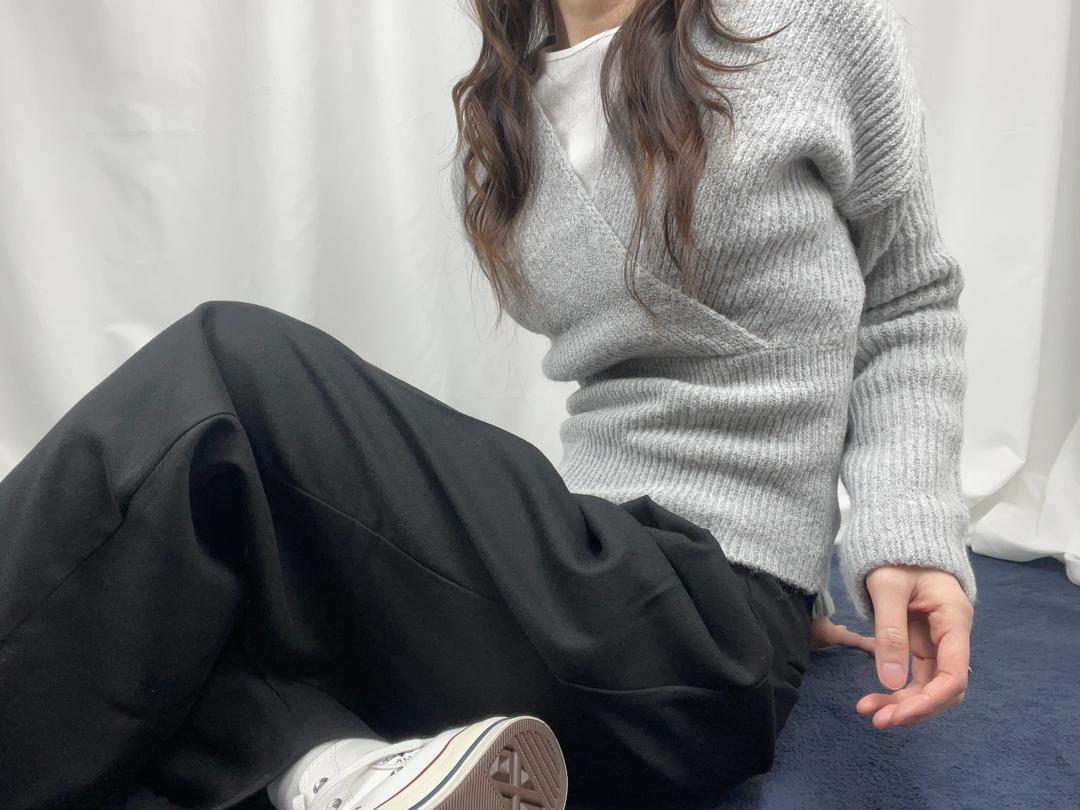 v wrap knit (3colors)