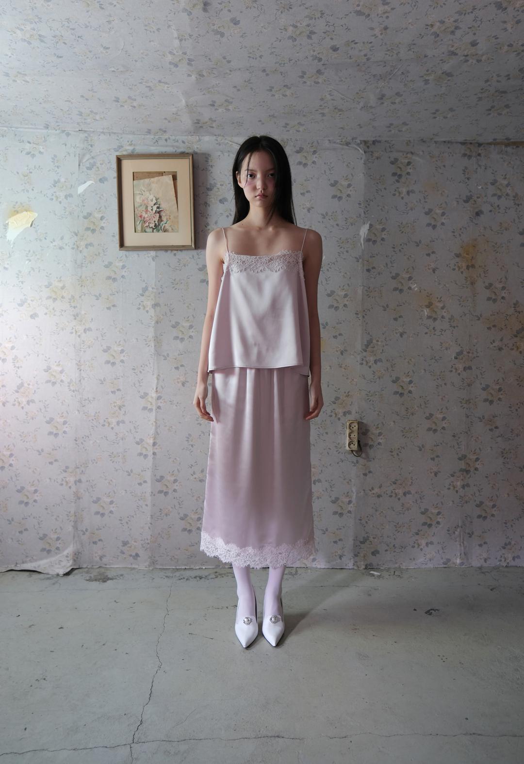 Carrie Satin Lace SET. 2color