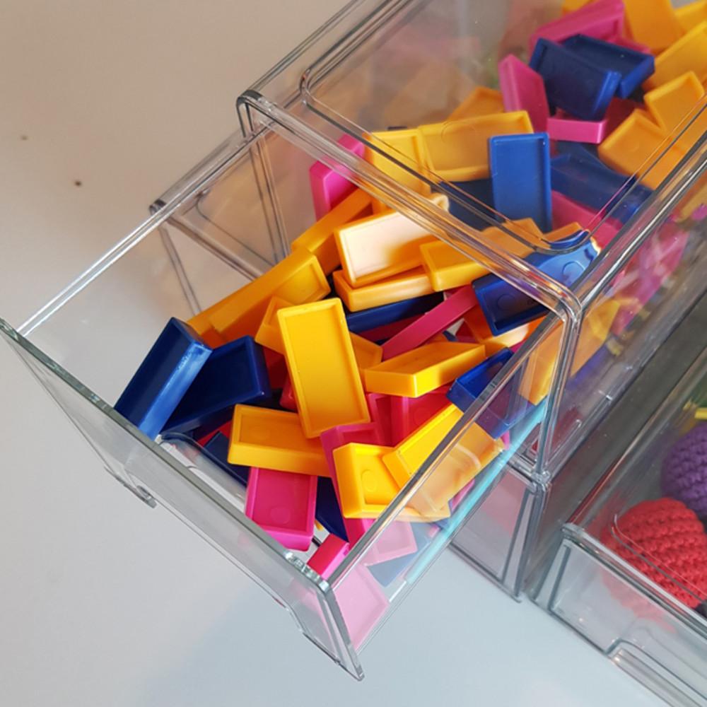 스케치룸 서랍식 투명 정리함 소형 슬라이딩 장난감 책 정리 투명 케이스 냉장고 정리 용기