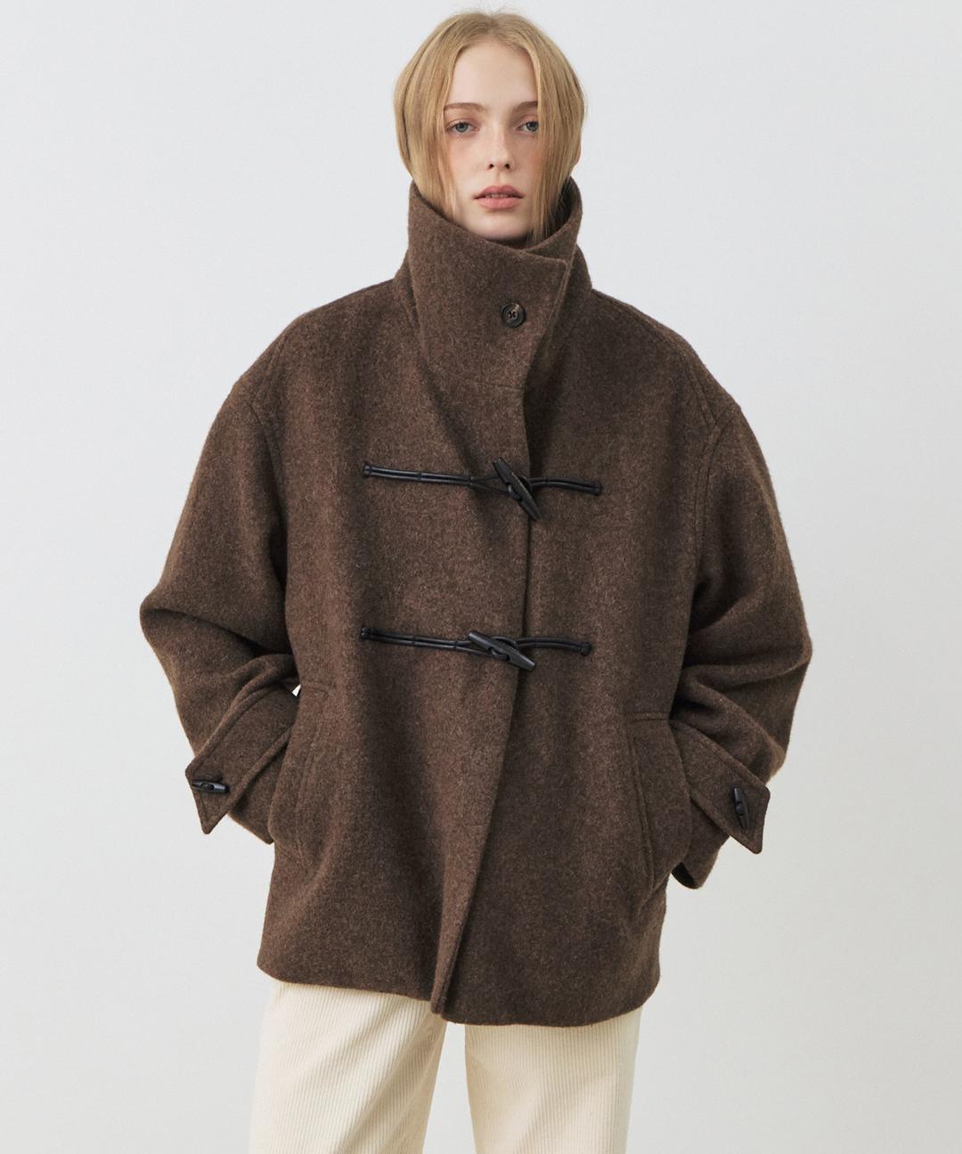 시티브리즈 [12/17 예약배송] 울 하이넥 더플 코트_2COLORS