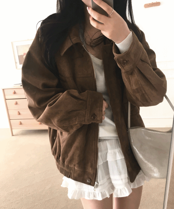 츄러스마켓 토프 스웨이드 블루종 JK (2color)