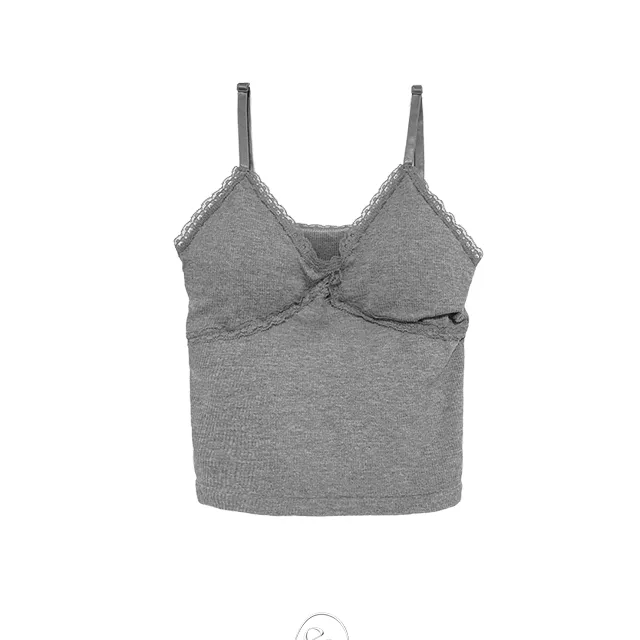 [당일발송/2개구매시할인] snappy lace crop bra cap sleeveless / 스네피 레이스 크롭 브라 캡 나시