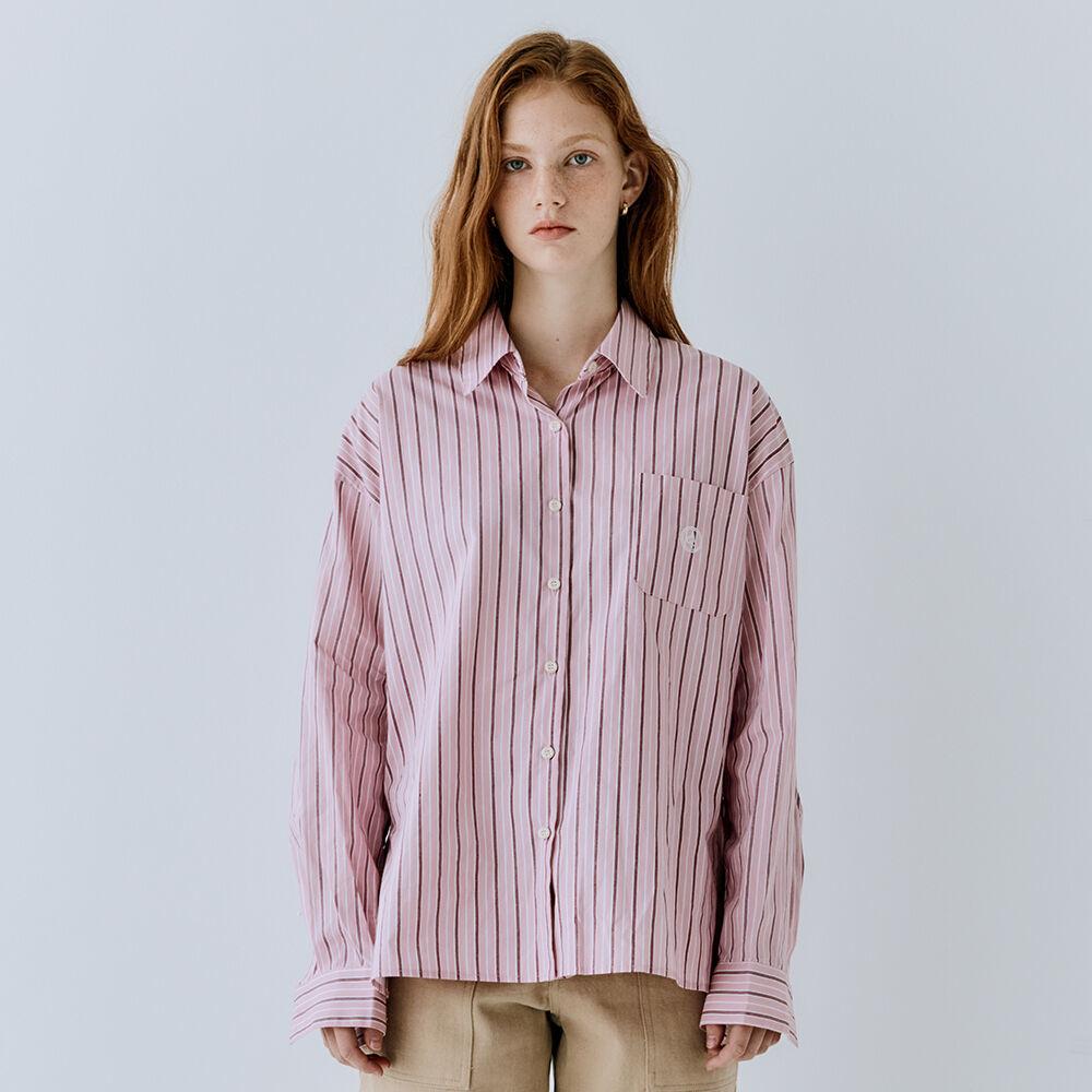AGP 스트라이프 셔츠(W) 핑크
