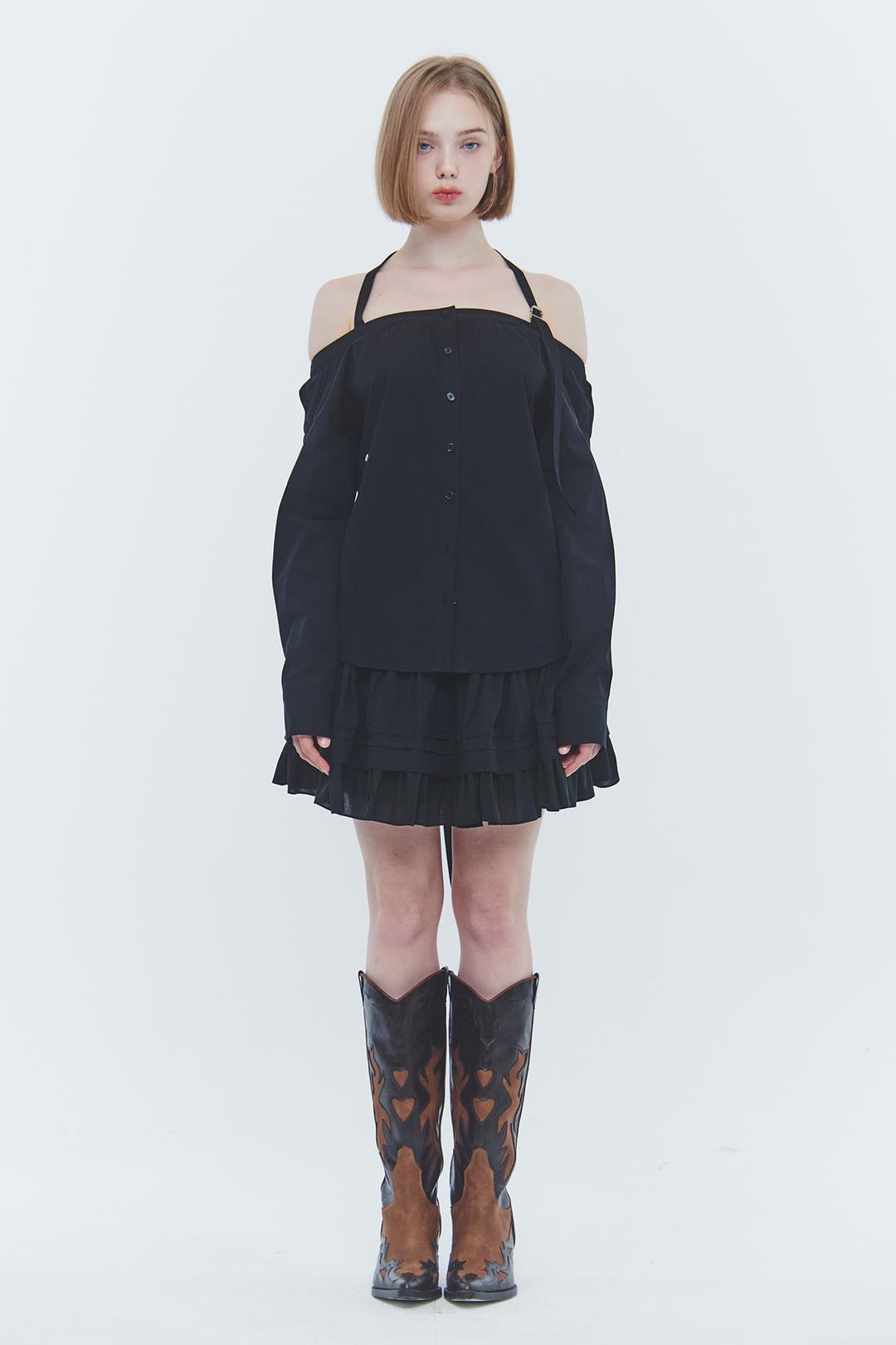 SARA HALTER SHIRT black
