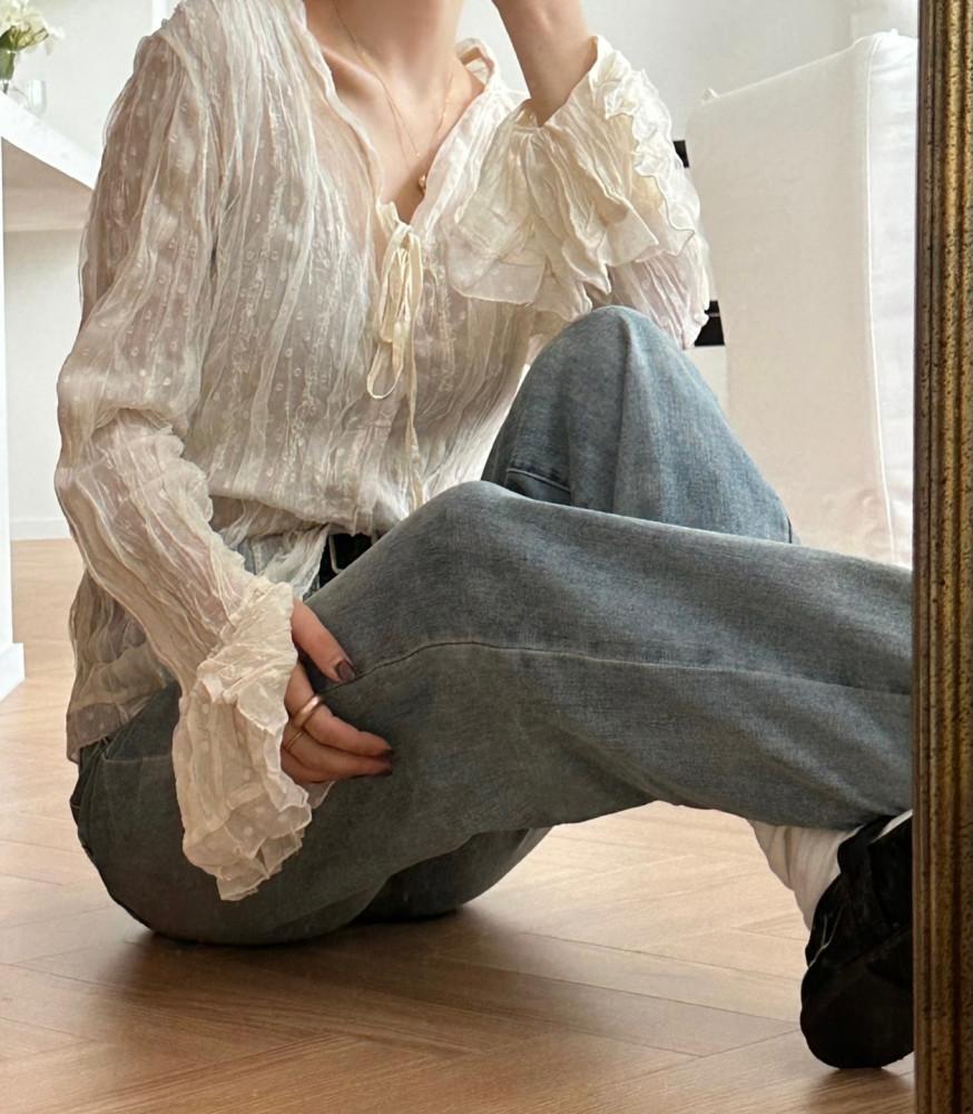 버클 컬리가디건 (1color)