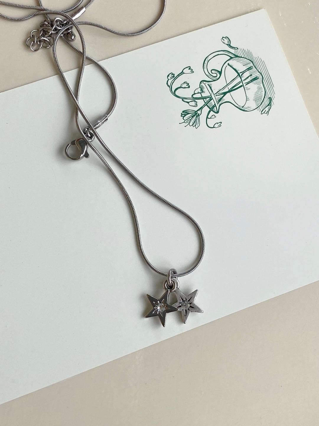 [Made outsquare]Double-sided star necklace