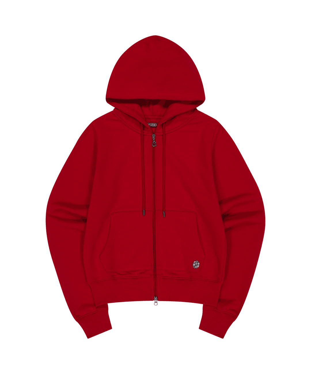 038 COZY HOOD ZIP-UP RED