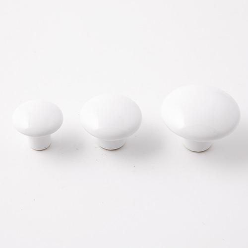 가구손잡이 세라믹 원형 화이트
