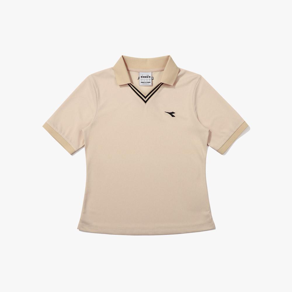 코모도 PK 반팔 티셔츠 우먼 BEIGE