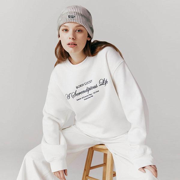 [지오다노] 323930 여 브러시드 테리 크루넥 맨투맨