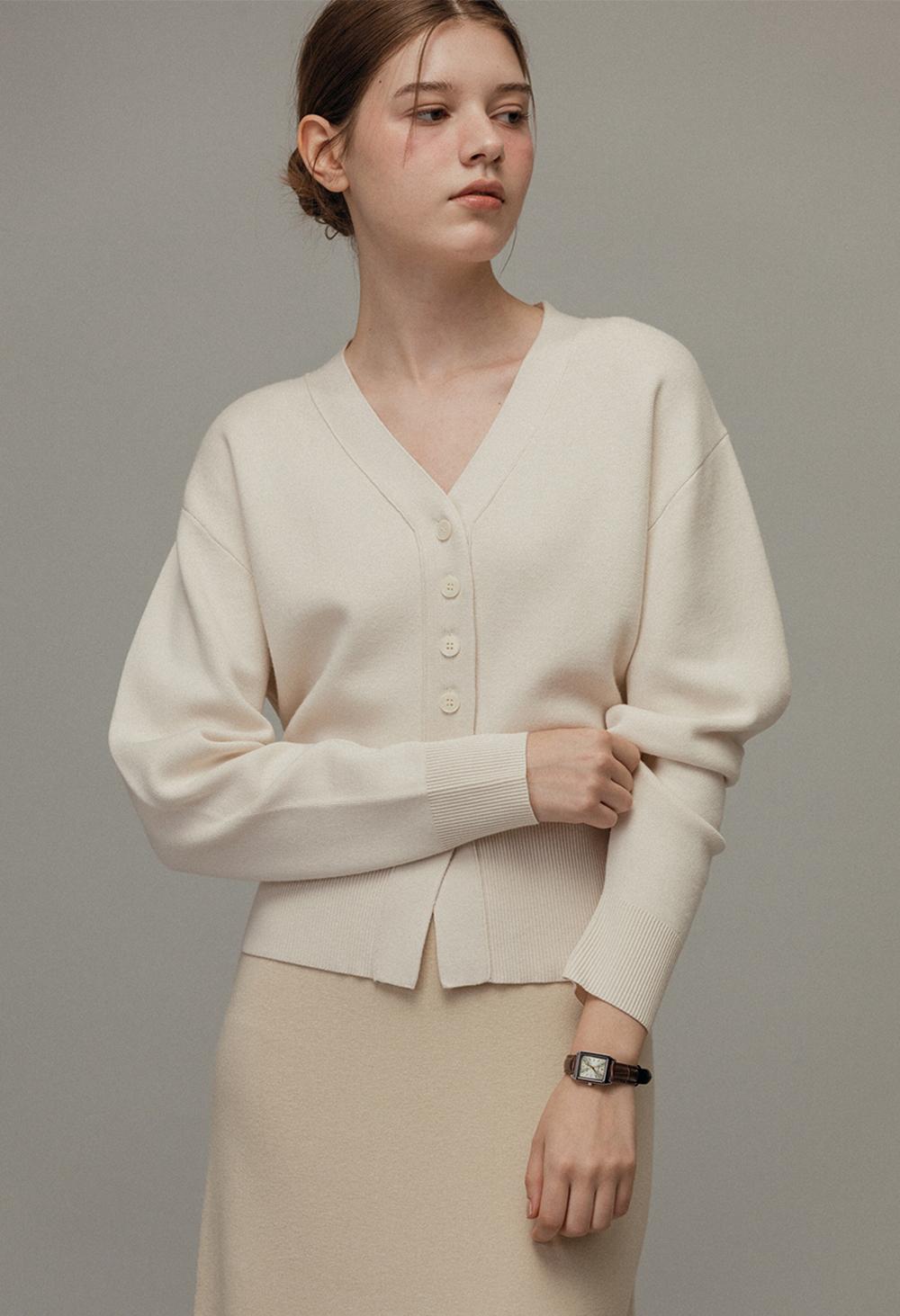 바닐라니트 [누적판매 5천장][BEST]볼륨 실루엣 니트 가디건