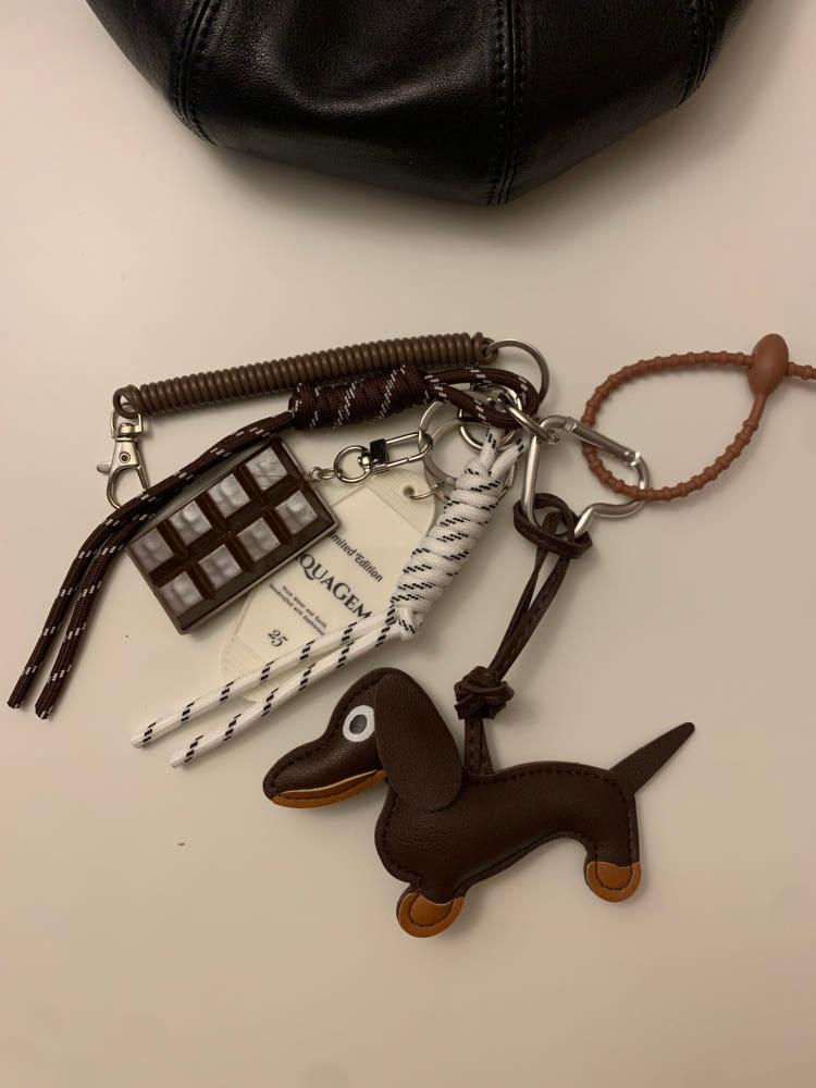 [아이메르] 닥스훈트 강아지 키링세트/ 인형키링 키홀더 로프 열쇠고리 가방꾸미기