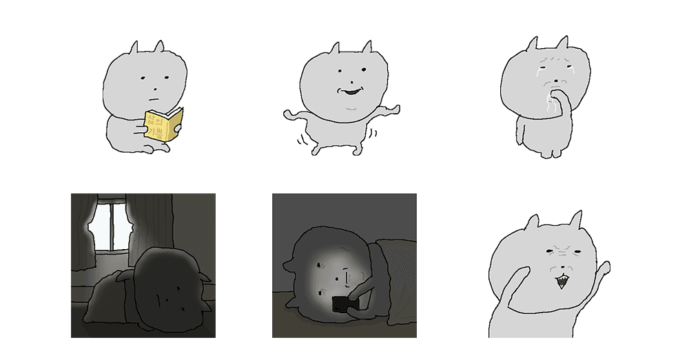 말이 필요 없는 작은 회색 고양이