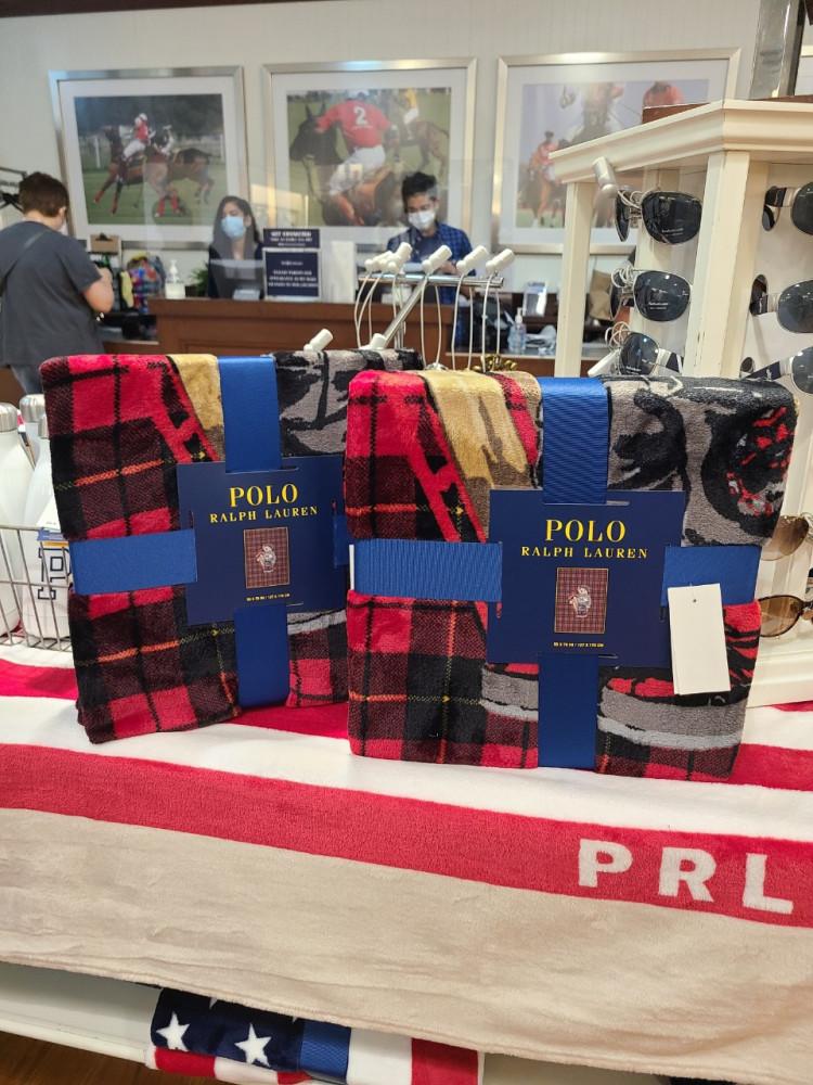 폴로 랄프로렌 폴로베어 체크 담요 블랭켓