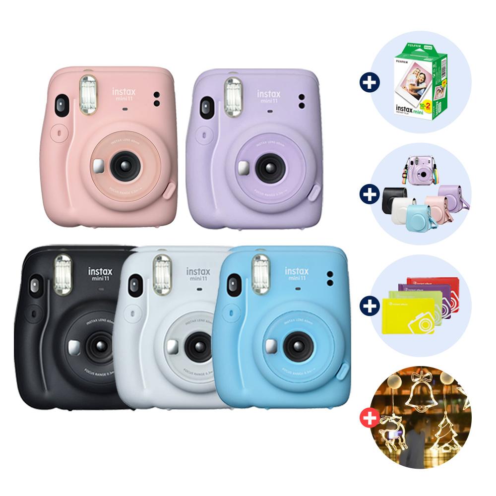 인스탁스 미니11+필름2팩+케이스+선물(크리스마스 조명외)/폴라로이드 즉석 카메라