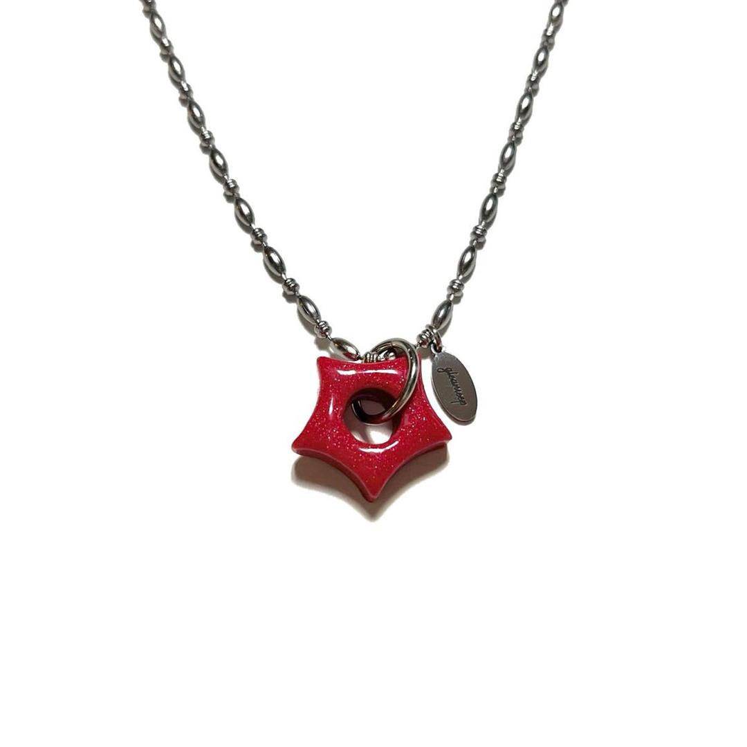 gleaming little star necklace <red>