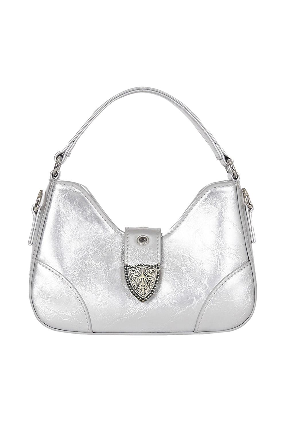 벨트 미니 백 실버