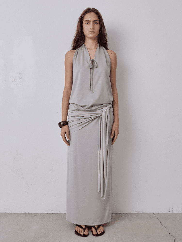 silket knot skirt [2color]