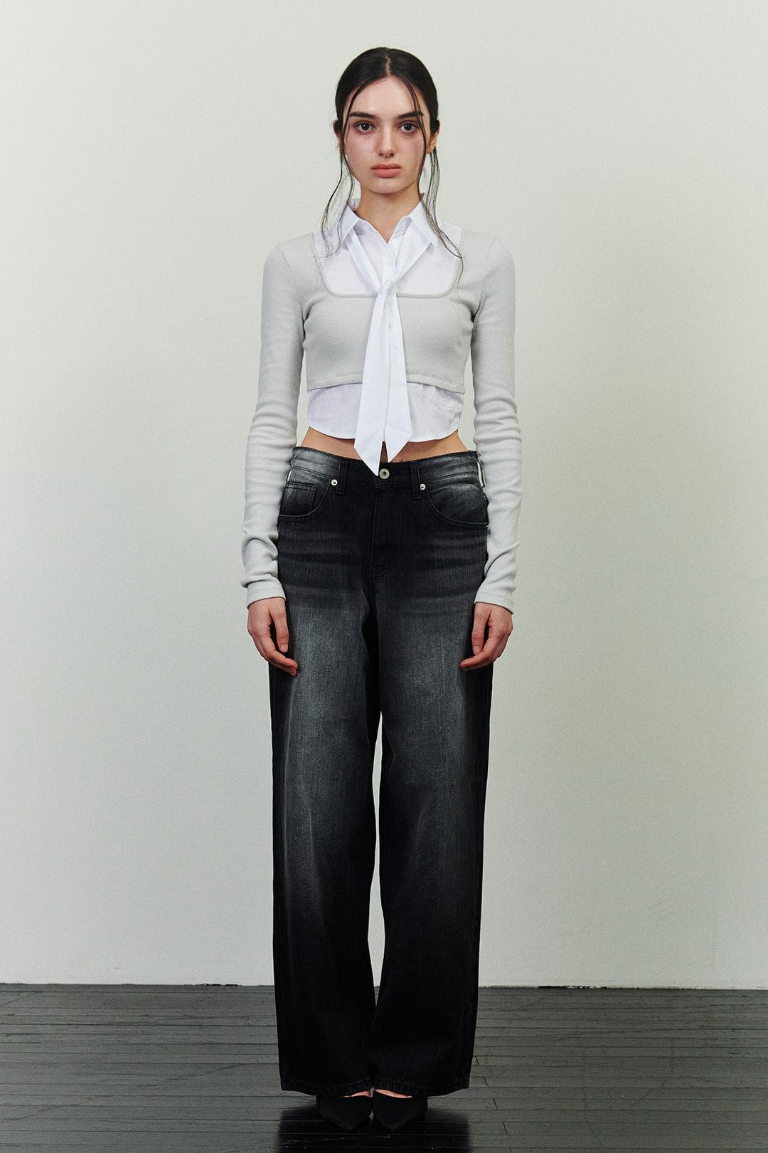 JADEN DENIM PANTS black