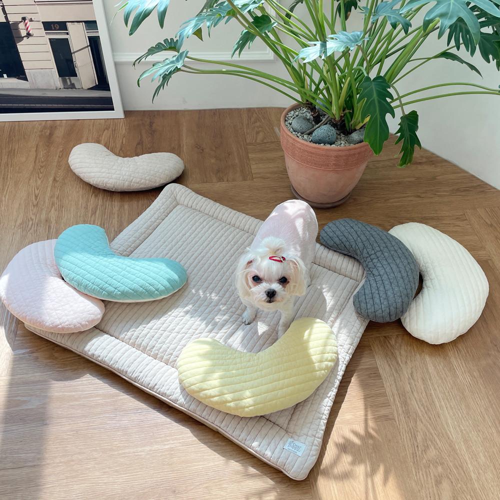 피그먼트 강아지방석 진드기방지 건강한 쿠션 유모차라이너 베이지 소형