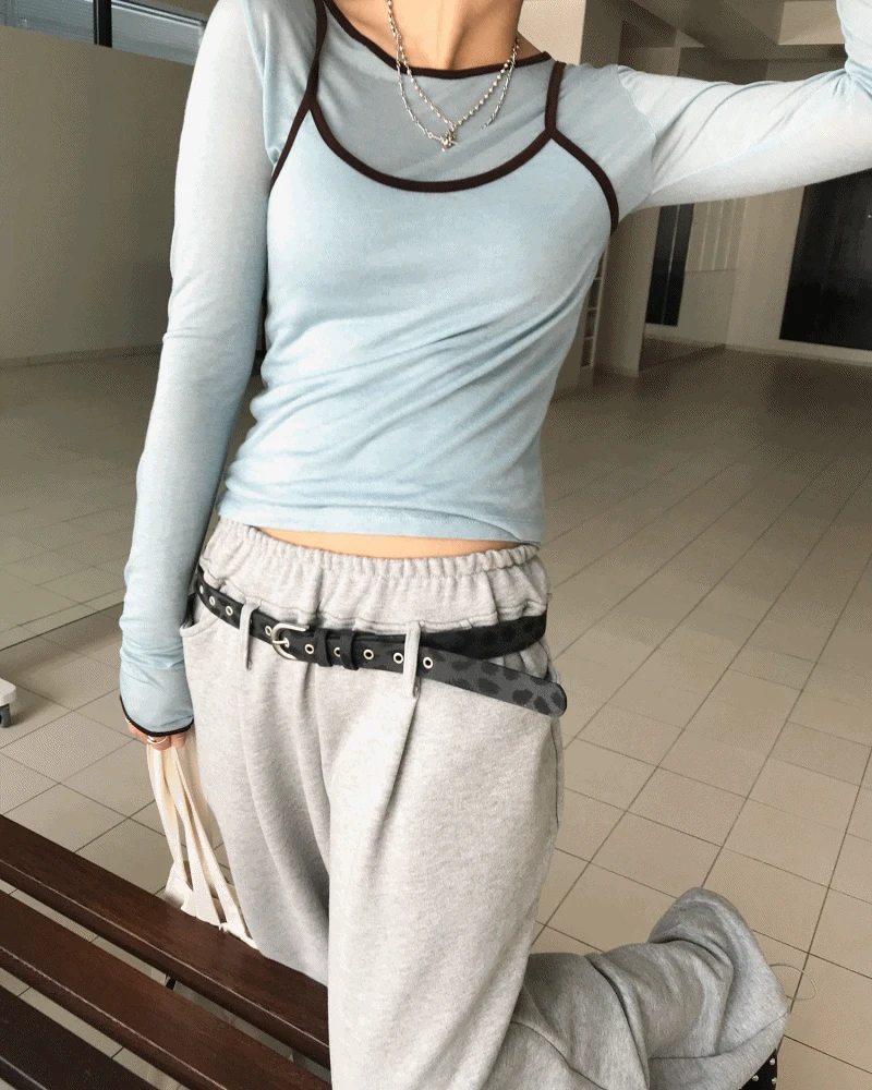 LEOPARD EYELET BELT