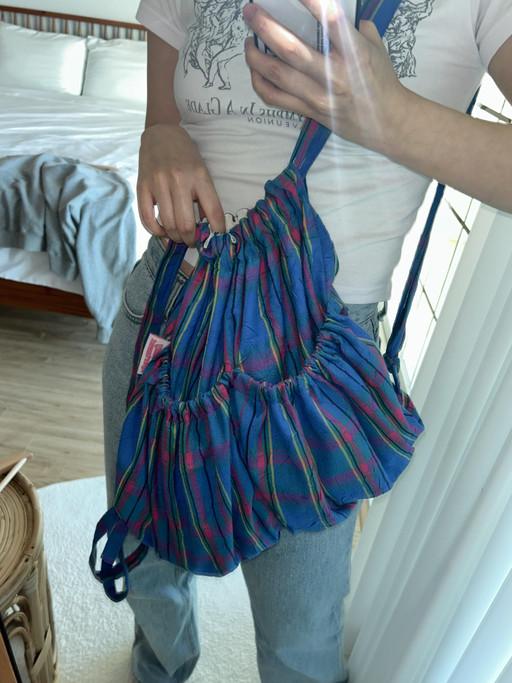 블루 셔링 스트링 백팩