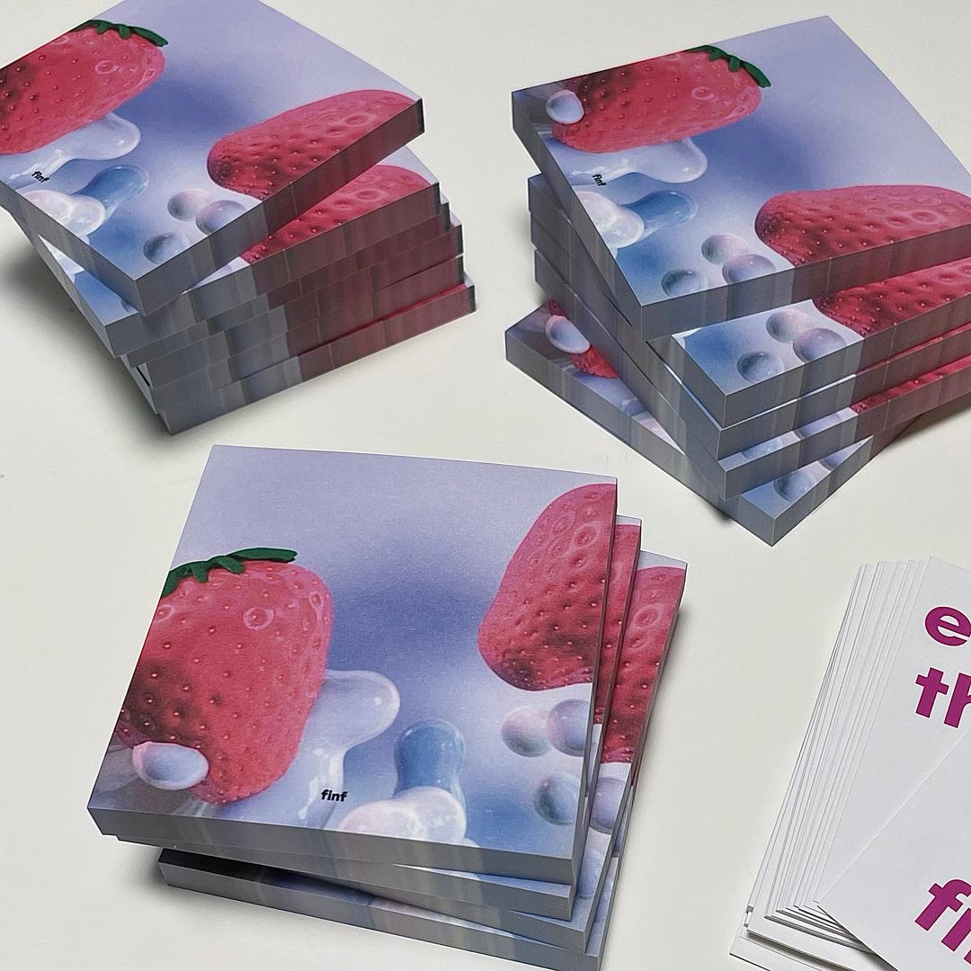 Strawberry memo pad
