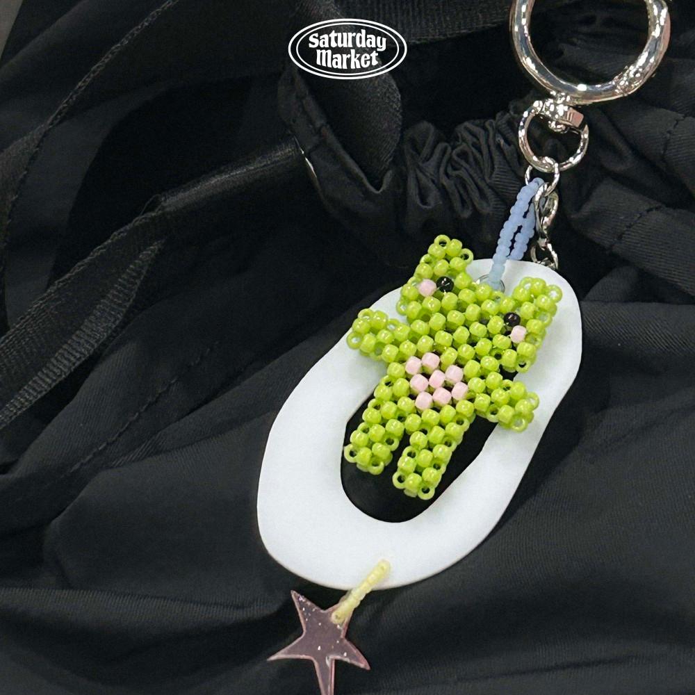 럽 love 개굴 개구리 비즈 키링 (saema)