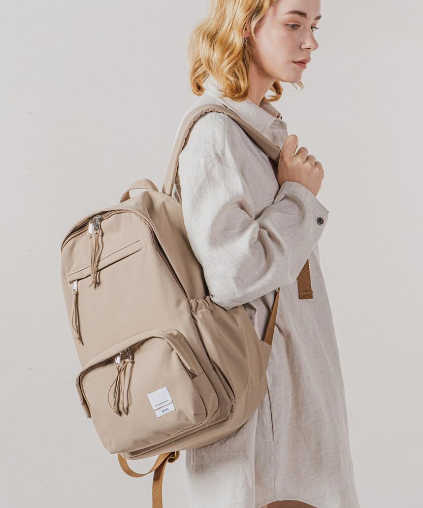 베이프릴 플레인 백팩 (베이지)