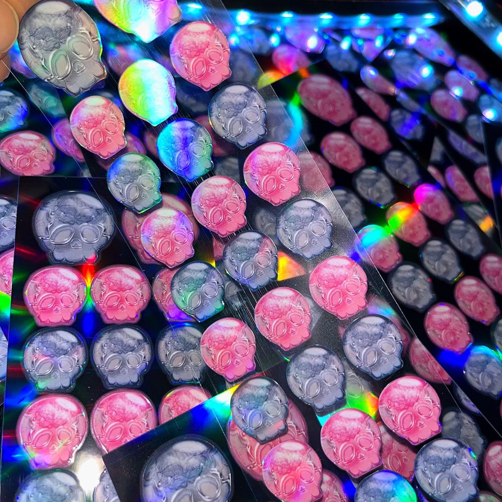 박살라이터 유리해골 씰스티커